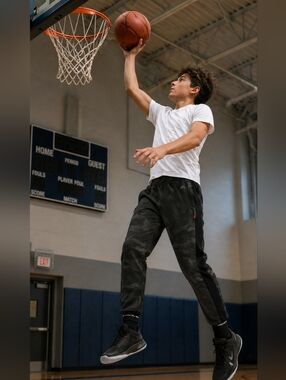 Boys Black Camo Jogger Pants - Athletic Fit, Size XL(18), Fits 12-15 y.o